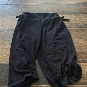 Black Drawstring Yoga Harem Pants